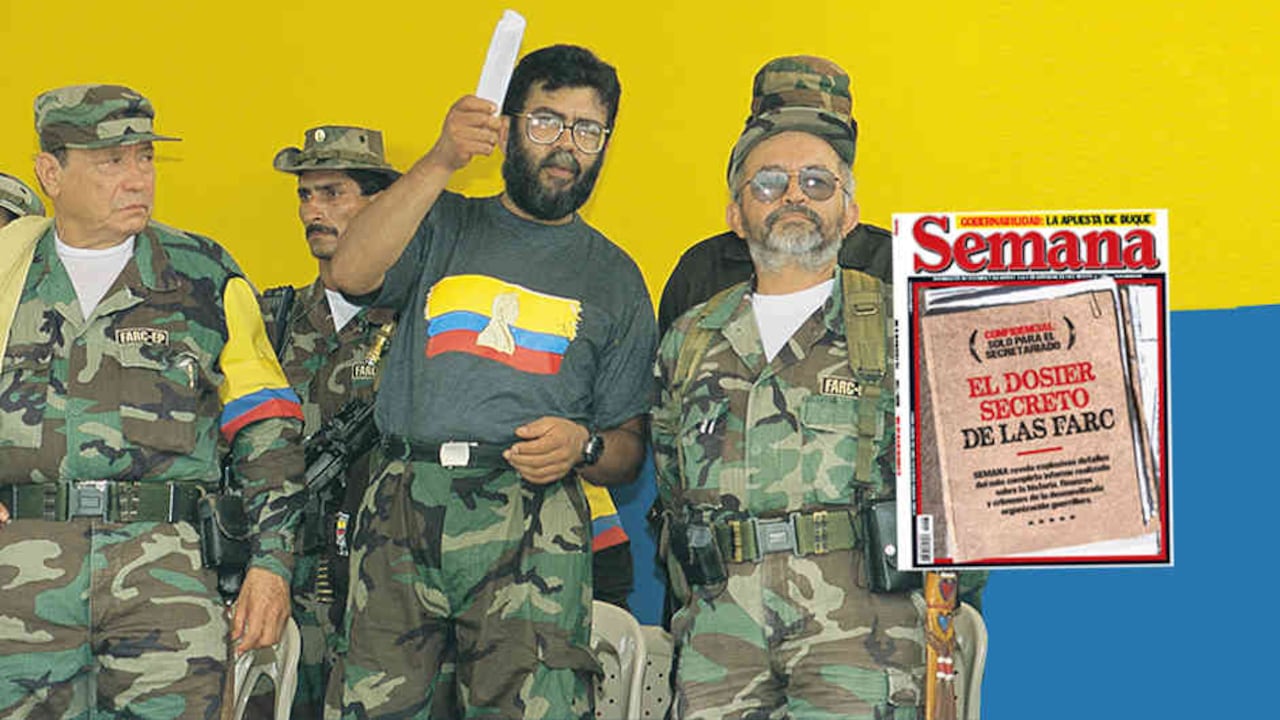 Tirofijo, Alfonso Cano y Raúl Yeyes en el Caguán.