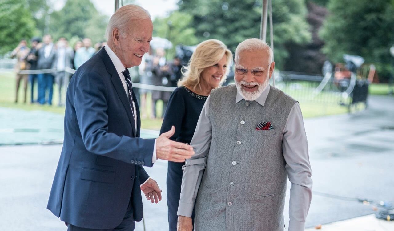 El presidente Joe Biden, recibe la visita de su homólogo de India, Narendra Modi,