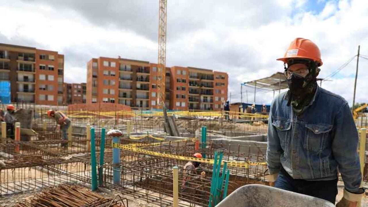 Construcción de vivienda en Madrid, Cundinamarca. / Crédito: Ministerio de Vivienda.