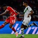 Miguel Ángel Borja clavó en el ángulo el gol de la clasificación para River Plate.