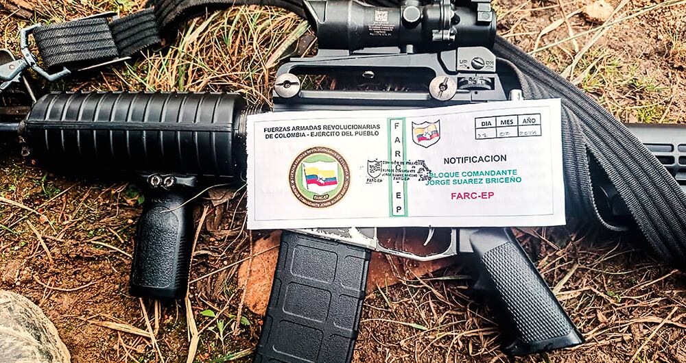 Armas y comunicado de las disidencias de las Farc en el departamento.