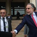 Ministro del Interior Armando Benedetti y Ministro de Trabajo Antonio Sanguino en la Comisión Séptima del Senado para el tercer debate de la Reforma Laboral