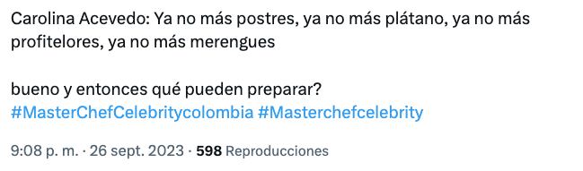 Televidentes piden que eliminen a Carolina Acevedo de 'MasterChef'.