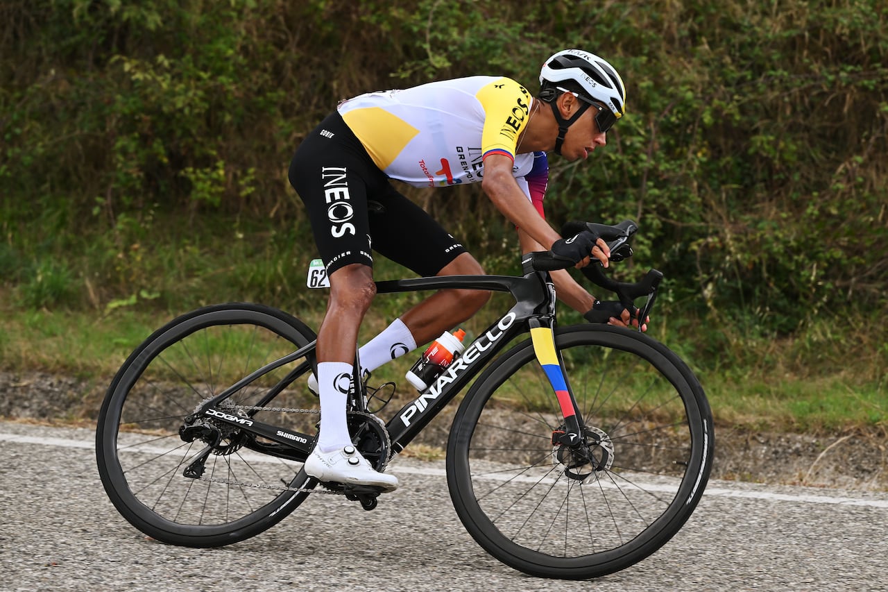 CERLER. HUESCA LA MAGIA, SPAIN - AUGUST 29: Egan Bernal of Colombia and Team INEOS Grenadiers competes during the La Vuelta - 80th Tour of Spain 2025, Stage 7 a 188km stage from Andorra la Vella to Cerler. Huesca La Magia 1910m / #UCIWT / on August 29, 2025 in Cerler. Huesca La Magia, Spain. (Photo by Dario Belingheri/Getty Images)