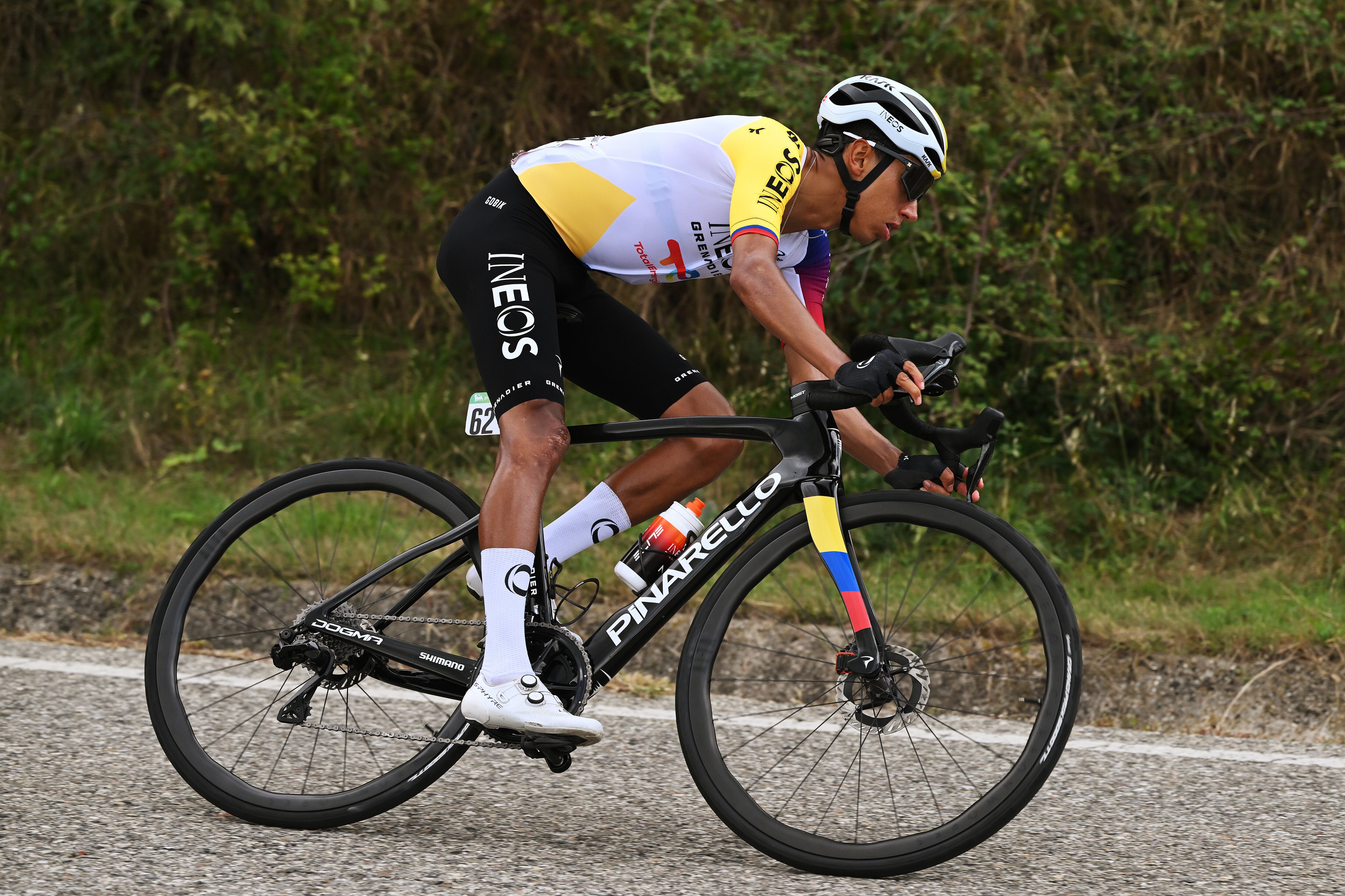 CERLER. HUESCA LA MAGIA, SPAIN - AUGUST 29: Egan Bernal of Colombia and Team INEOS Grenadiers competes during the La Vuelta - 80th Tour of Spain 2025, Stage 7 a 188km stage from Andorra la Vella to Cerler. Huesca La Magia 1910m / #UCIWT / on August 29, 2025 in Cerler. Huesca La Magia, Spain. (Photo by Dario Belingheri/Getty Images)