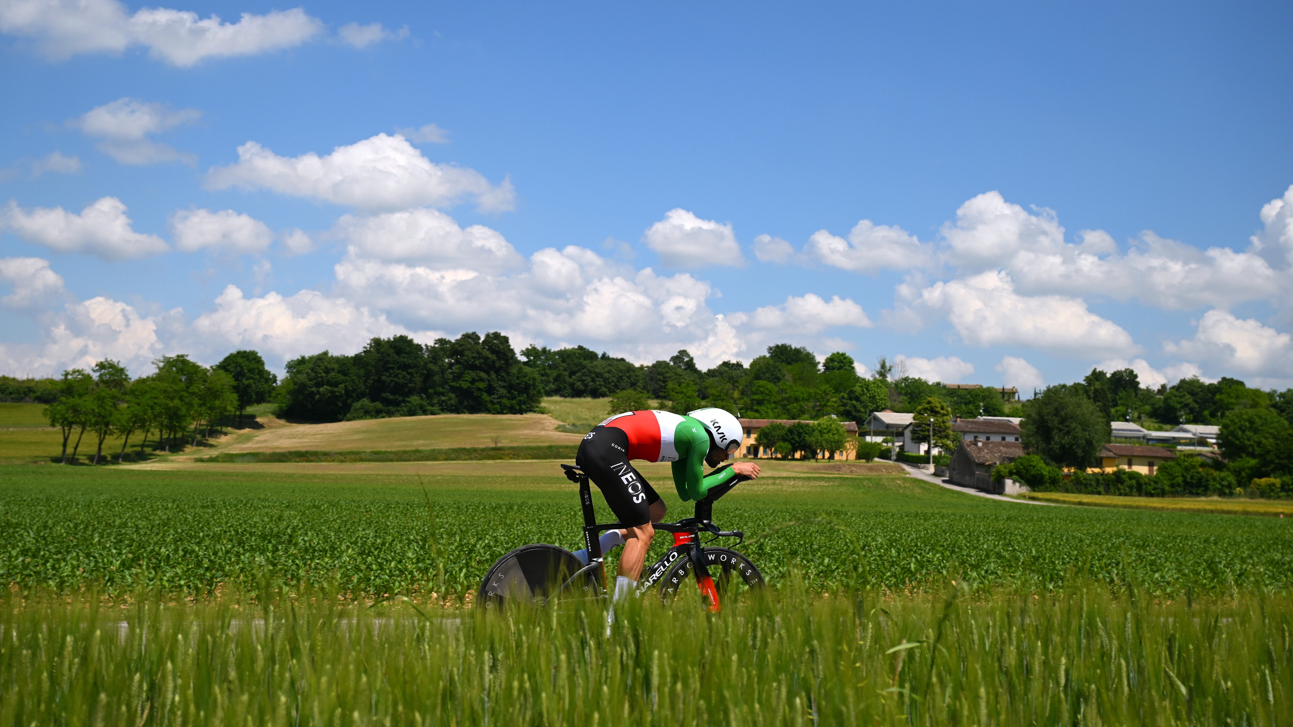 Filippo Ganna, el gran ganador del día en el Giro.