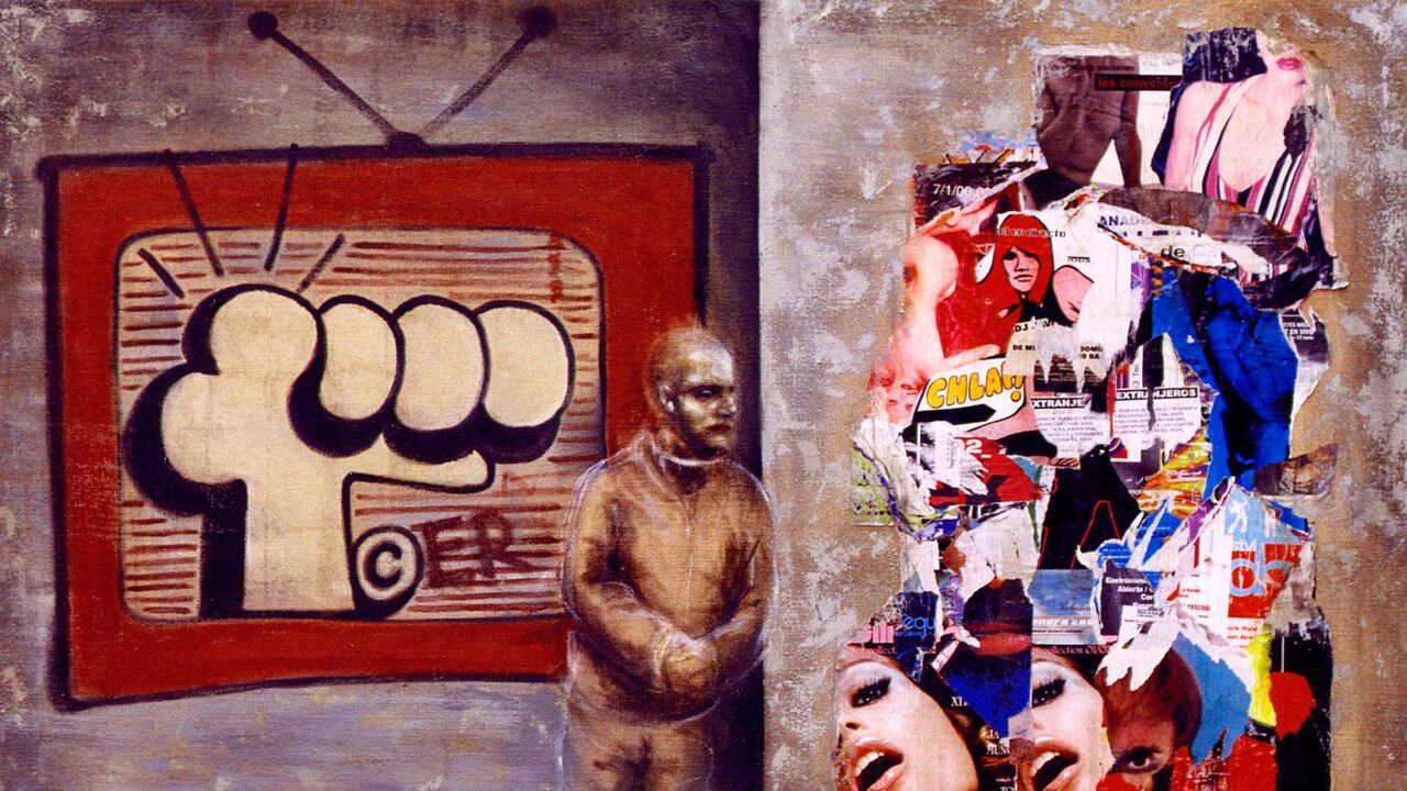 "Calle del Raval" de Andrés Moreno Hoffmann. Hace parte de la exposición INCISO en la galería Casa Hoffmann. Cortesía de la galería