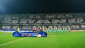 Imagen del partido de playoffs de la Copa Sudamericana 2026 entre Atlético Nacional y Millonarios.