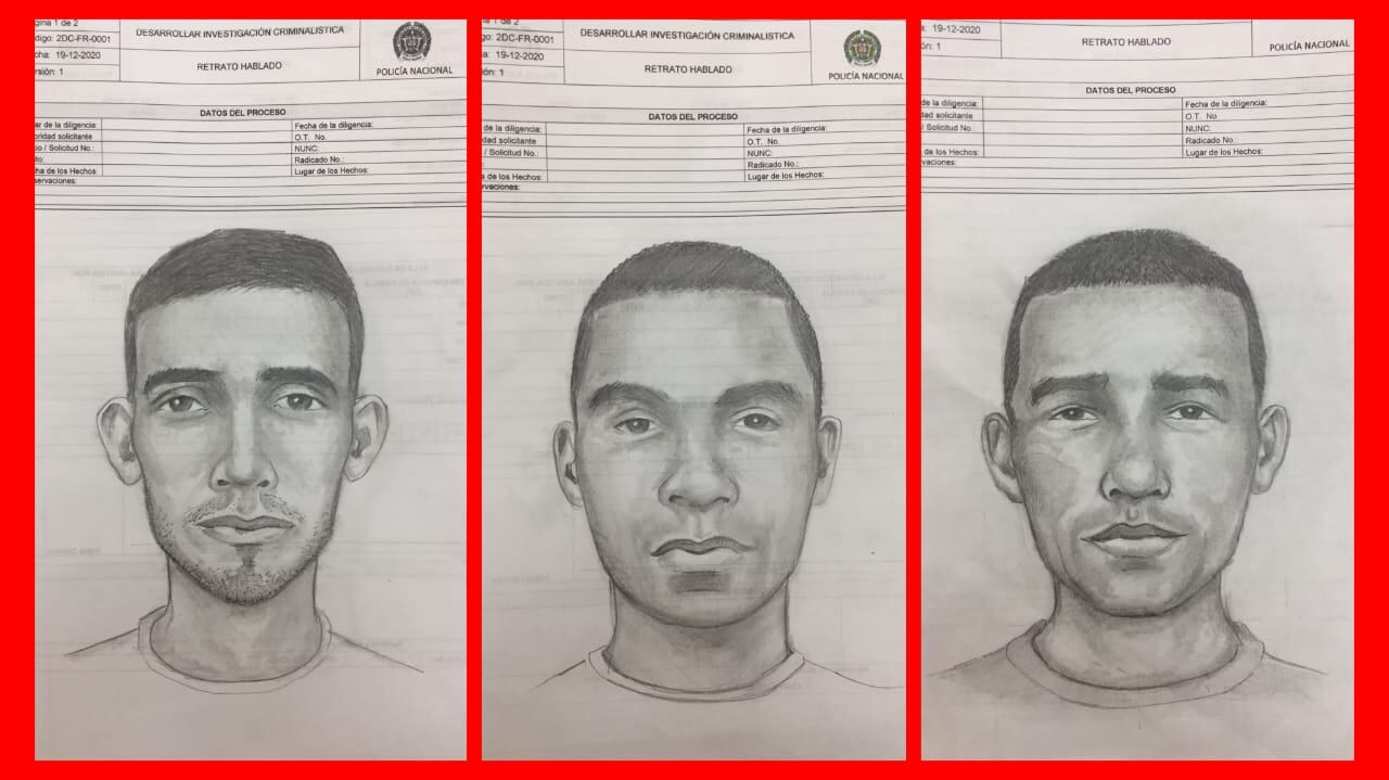 Estos son los retratos hablados de quienes habrían participado en atentado en Cúcuta