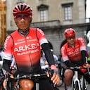 BERGAMO, ITALY - OCTOBER 09: Nairo Alexander Quintana Rojas of Colombia and Team Arkéa - Samsic prior to the 115th Il Lombardia 2021 a 239km race from Como to Bergamo / #ilombardia / #UCIWT / on October 09, 2021 in Bergamo, Italy. (Photo by Tim de Waele/Getty Images)