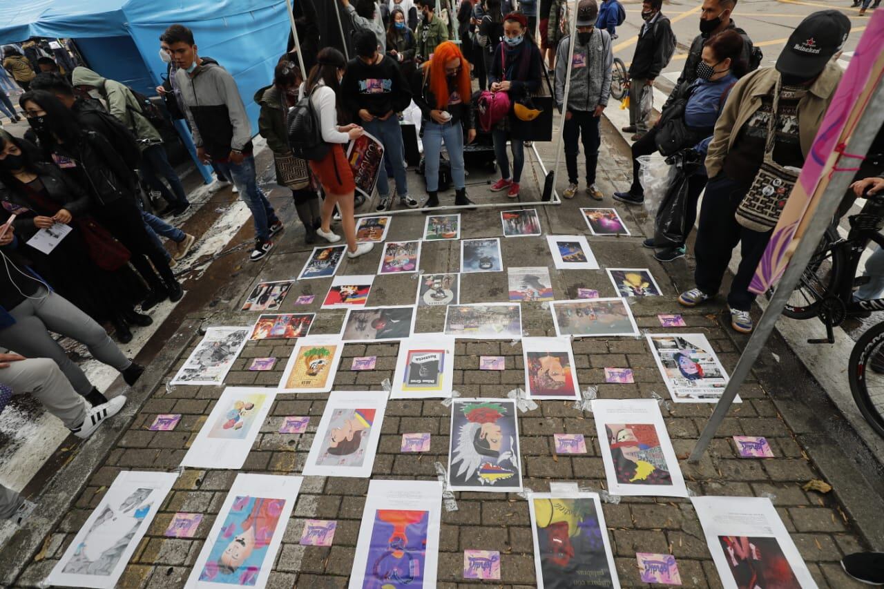 Homenaje a Dylan Cruz tras un año de su muerte, avenida 19 cra 4