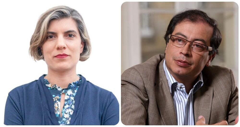 Sara Tufano y Gustavo Petro.