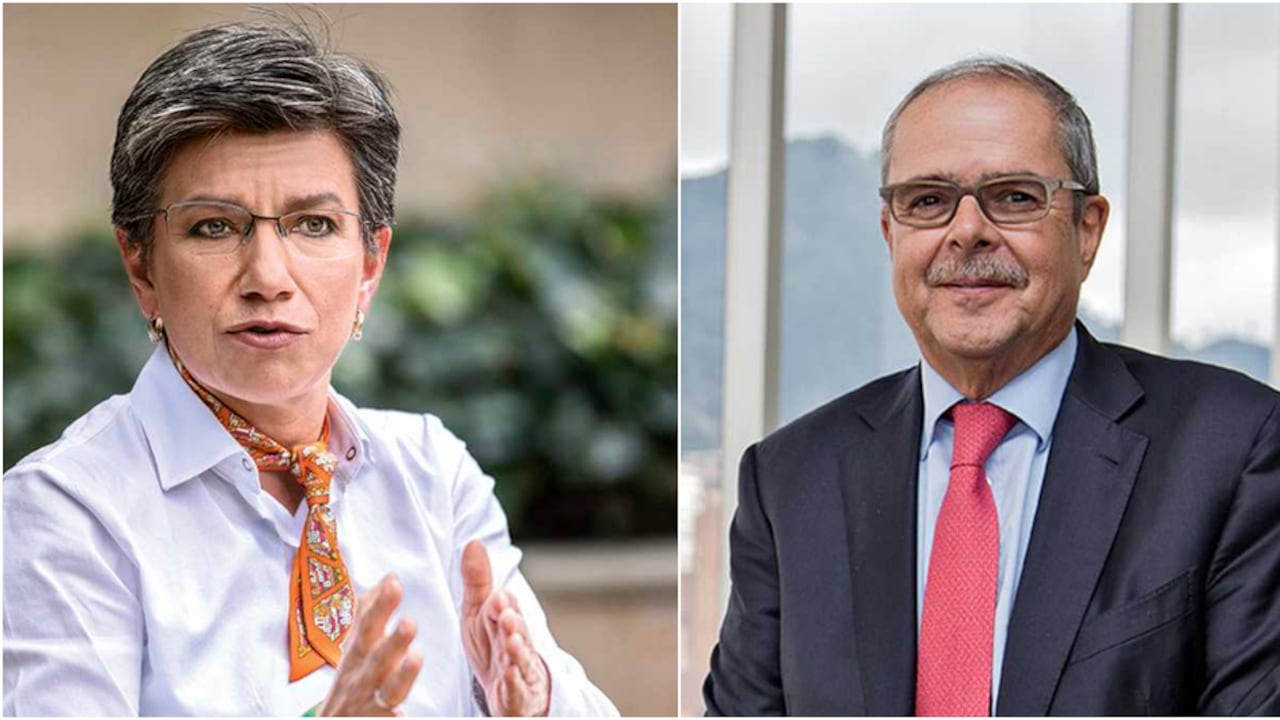 Claudia López, alcaldesa de Bogotá, y Gabriel Jaramillo, quien lideró la coalición empresarial para apoyar al Gobierno en la compra de la vacuna contra la covid-19
