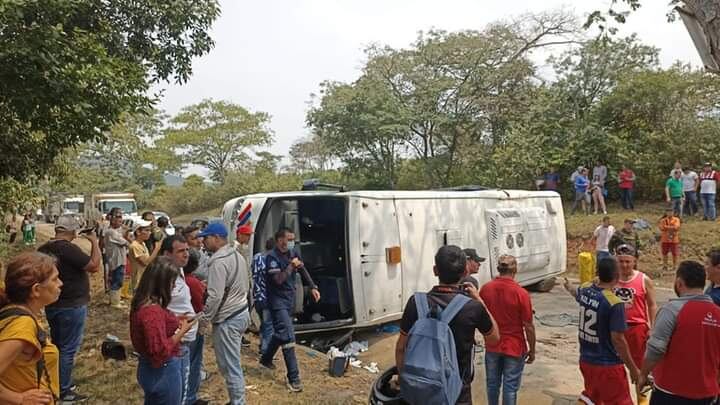 En el bus viajaban 15 personas.