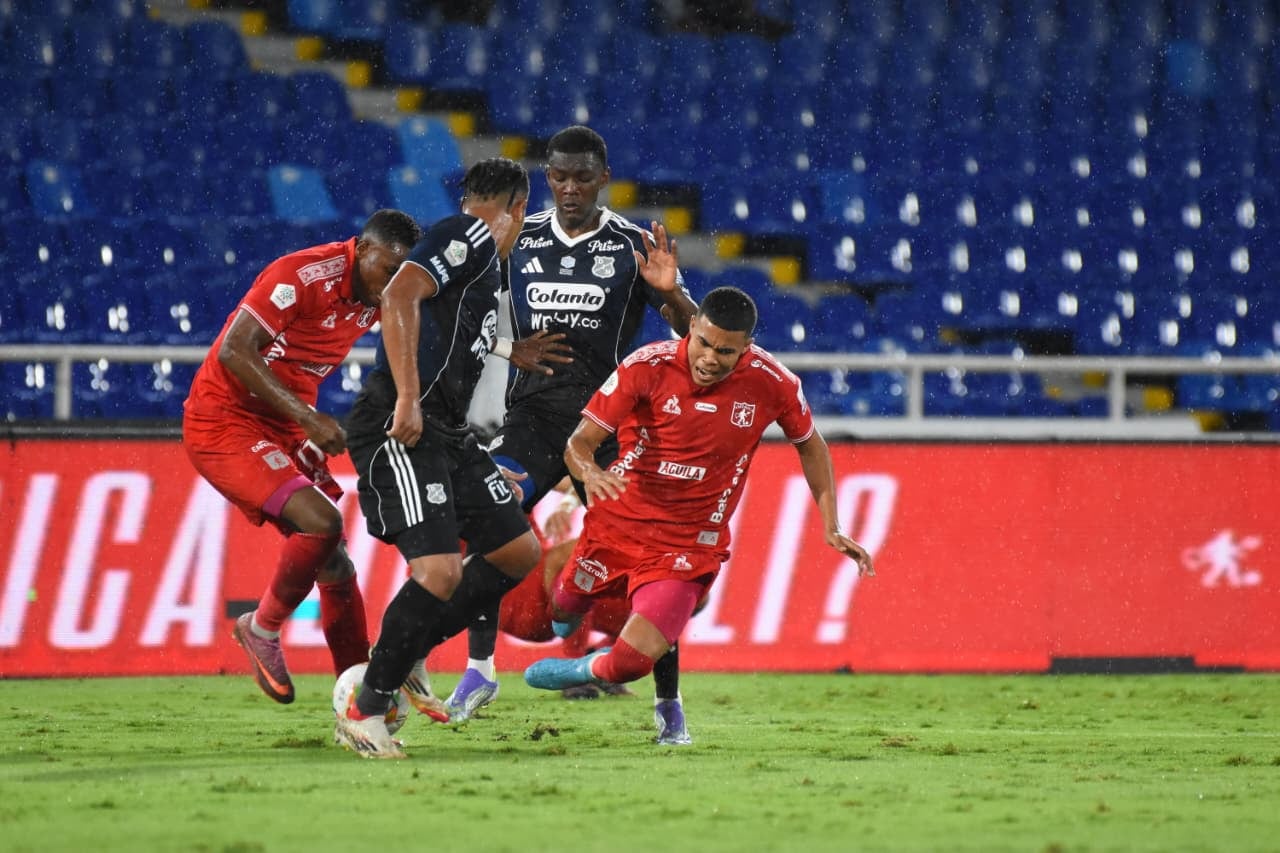 Imagen del partido entre América de Cali y Independiente Medellín por la tercera fecha del Grupo A de los cuadrangulares semifinales del segundo semestre de la Liga Colombiana 2025.