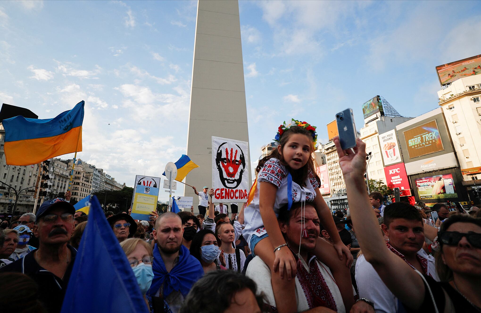 Marchas a favor de Ucrania.