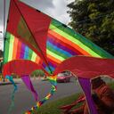BOGOTA - COLOMBIA, AUGUST 09: People enjoy the Bogota's summer fest at the Simon Bolivar's Park, during the Wind and Kite Festival in Bogota, Colombia on August 09, 2019. (Photo by Juancho Torres/Anadolu Agency via Getty Images)