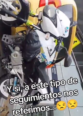 La motocicleta fue inmovilizada.