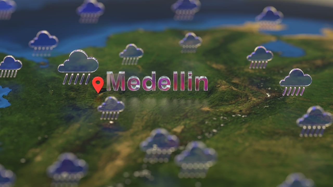 Precipitaciones fuertes en Medellín.