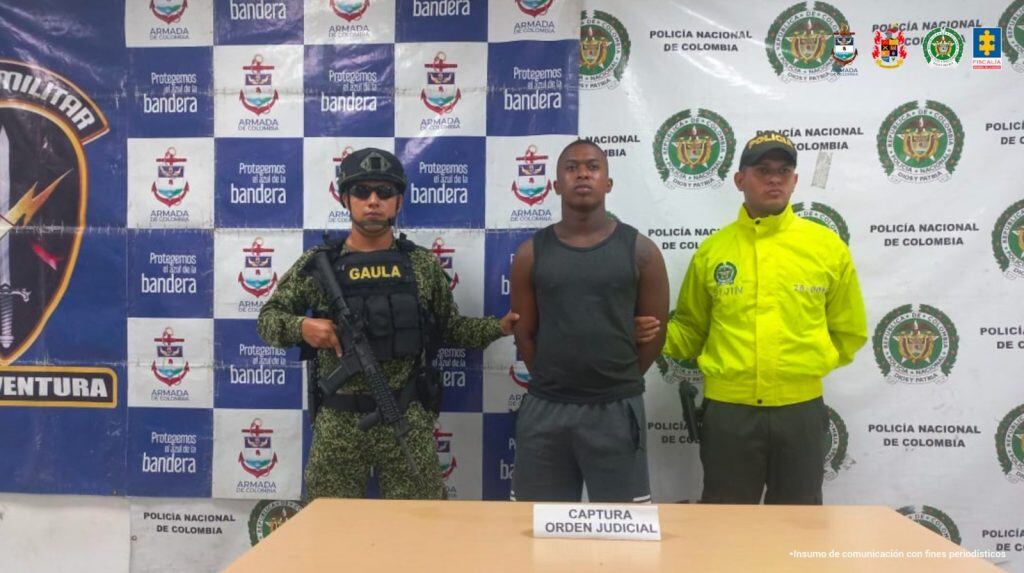 Neiver Fernando Roncancio y Willinton Gamboa Waitoto, fueron capturados por, supuestamente, secuestrar, golpear y extorsionar a un DJ