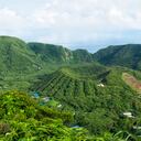 Cono interior del volcán Aogashima, Tokio, Japón