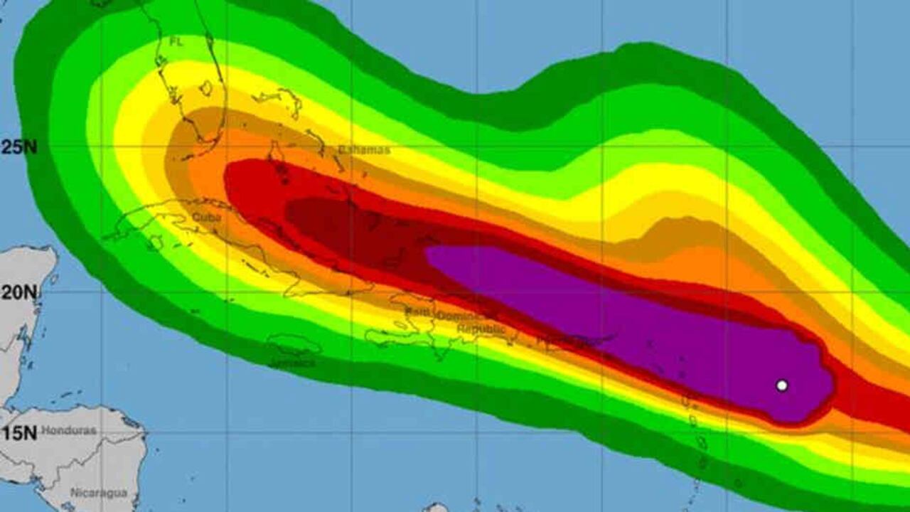Los vientos más fuertes afectarán a los países caribeños de las Antillas.