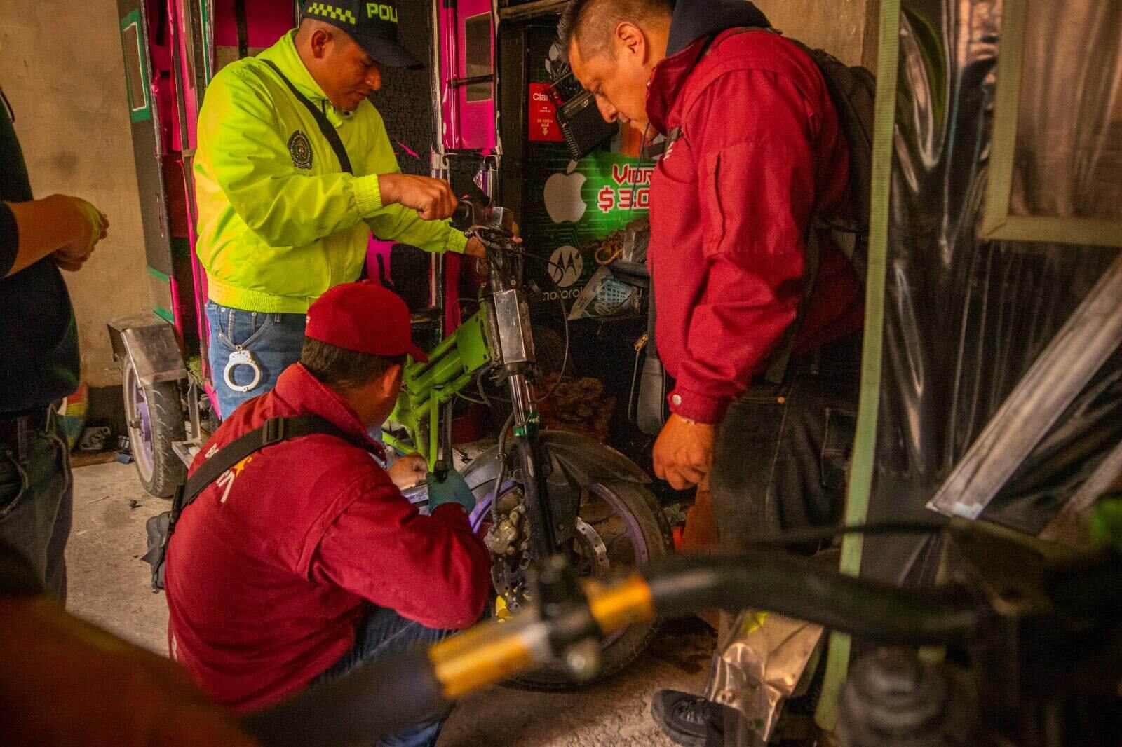 Autoridades impactaron una organización criminal dedicada a regrabar motores en el sector de Lisboa, de la localidad de Suba