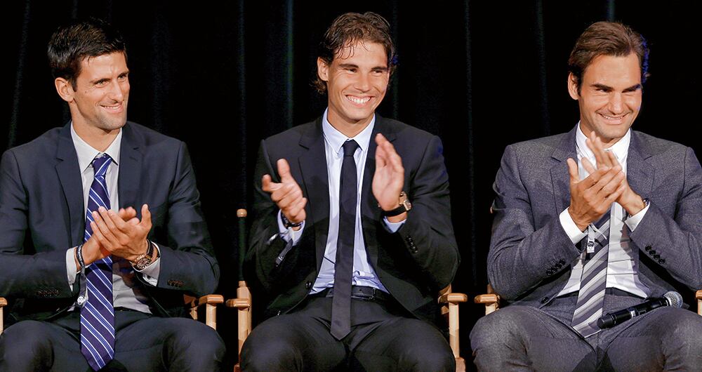   Junto con Novak Djokovic y Rafa Nadal, con quienes forma el grupo de “los tres grandes”, Federer redefinió la duración de una carrera en el tenis. Han aprendido los unos de los otros para alargar su presencia en las canchas. 