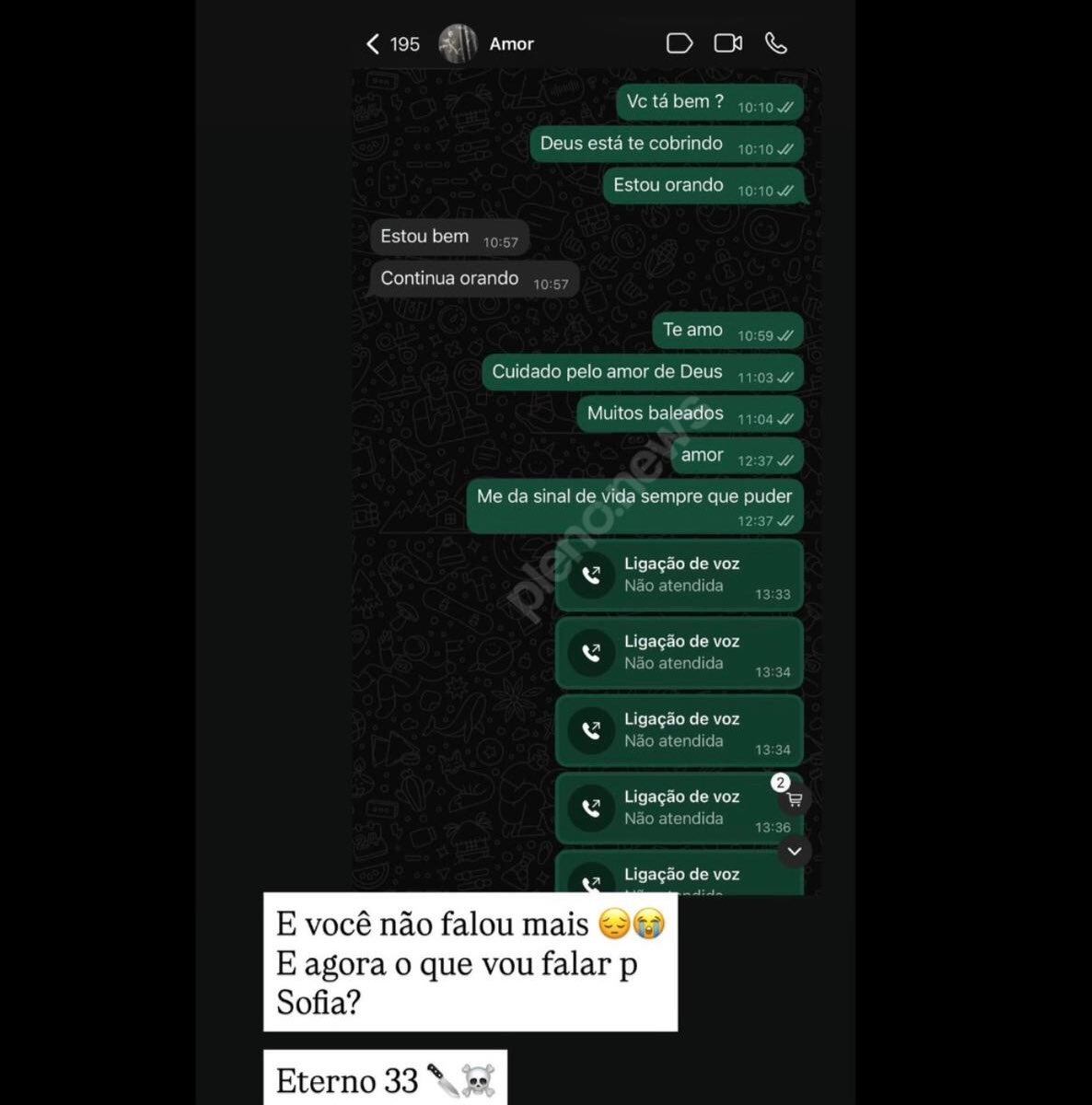 Chat entre la esposa del sargento y el policía que fue hallado sin vida tras el operativo