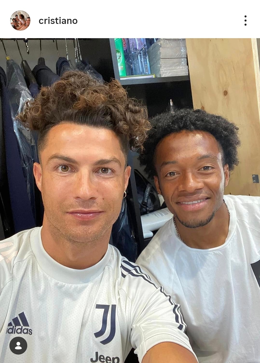 Cristiano Ronaldo y Juan Guillermo Cuadrado en la Juventus.