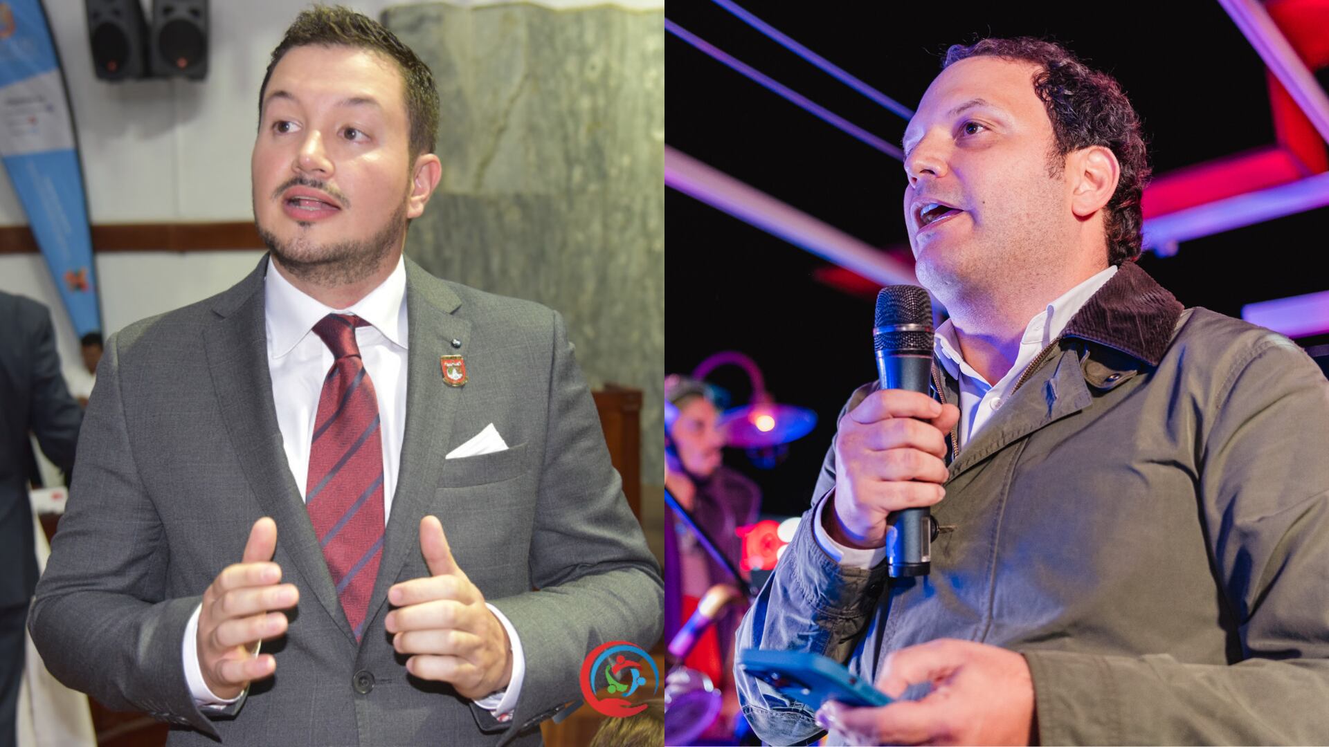 Harold Cortés, personero de Cali y Andrés Santamaría, expersonero de Cali.