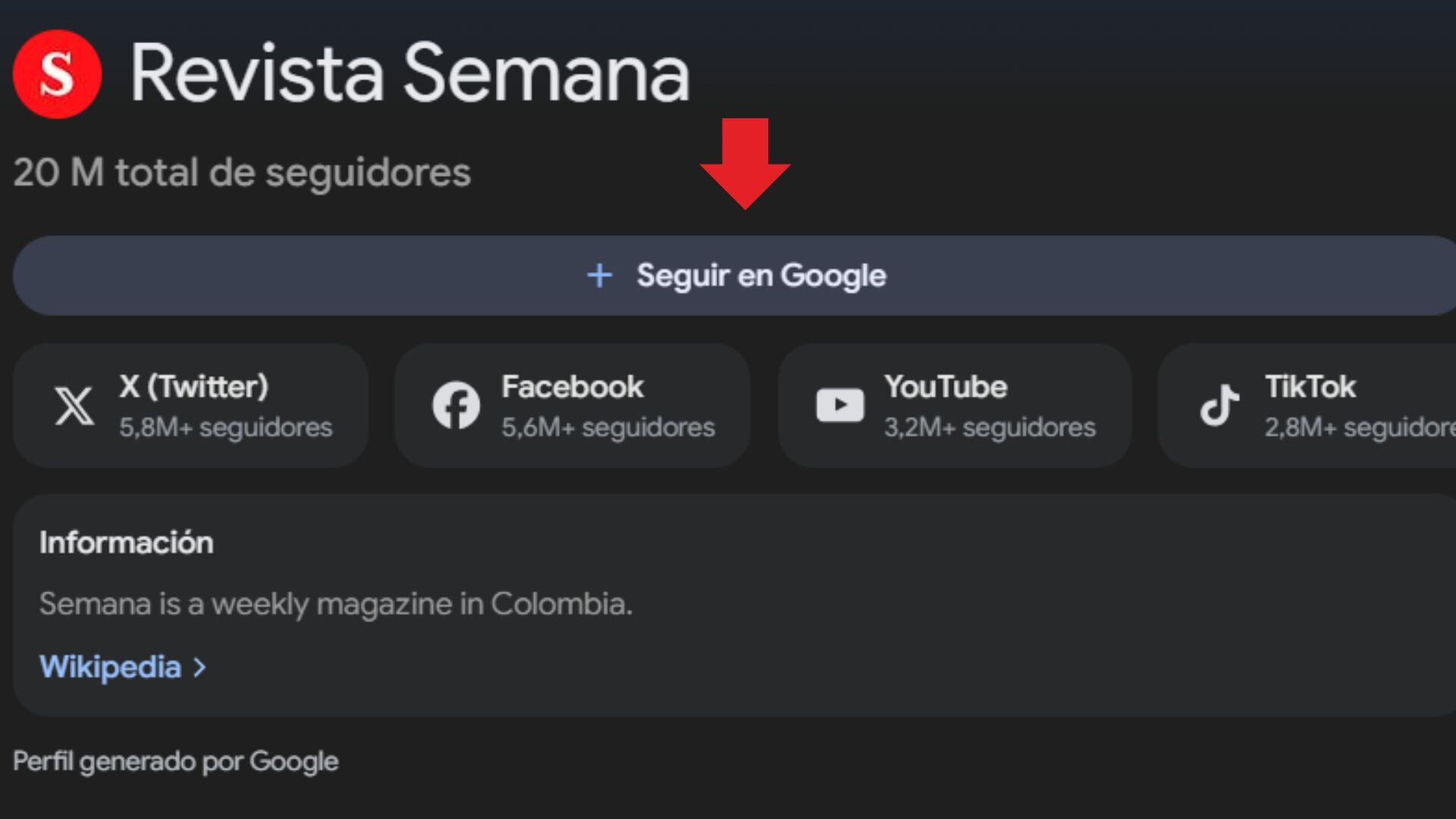SEMANA en Google Discover