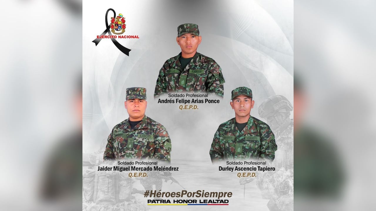 Tres soldados asesinados en Boyacá.