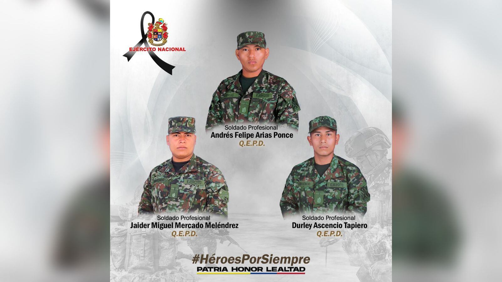 Tres soldados asesinados en Boyacá.