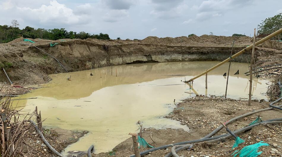 Minería en el Bajo Cauca antioqueño.