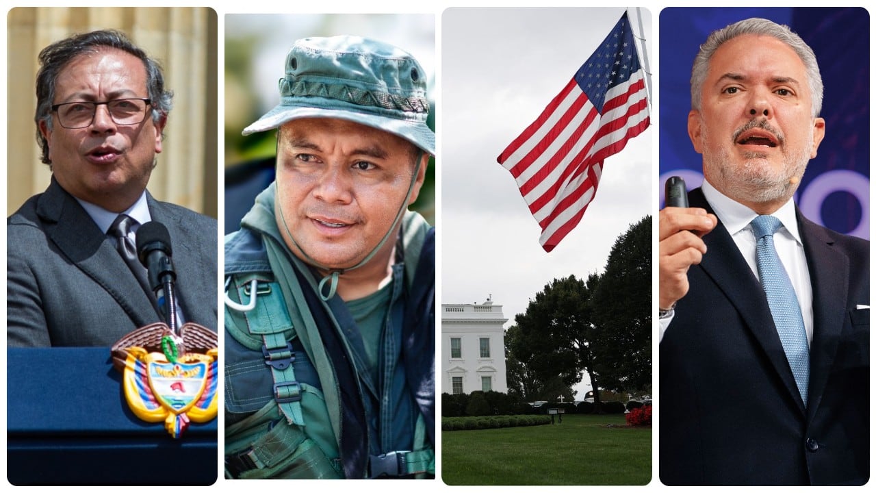 Gustavo Petro, alias Calarcá e Iván Duqu