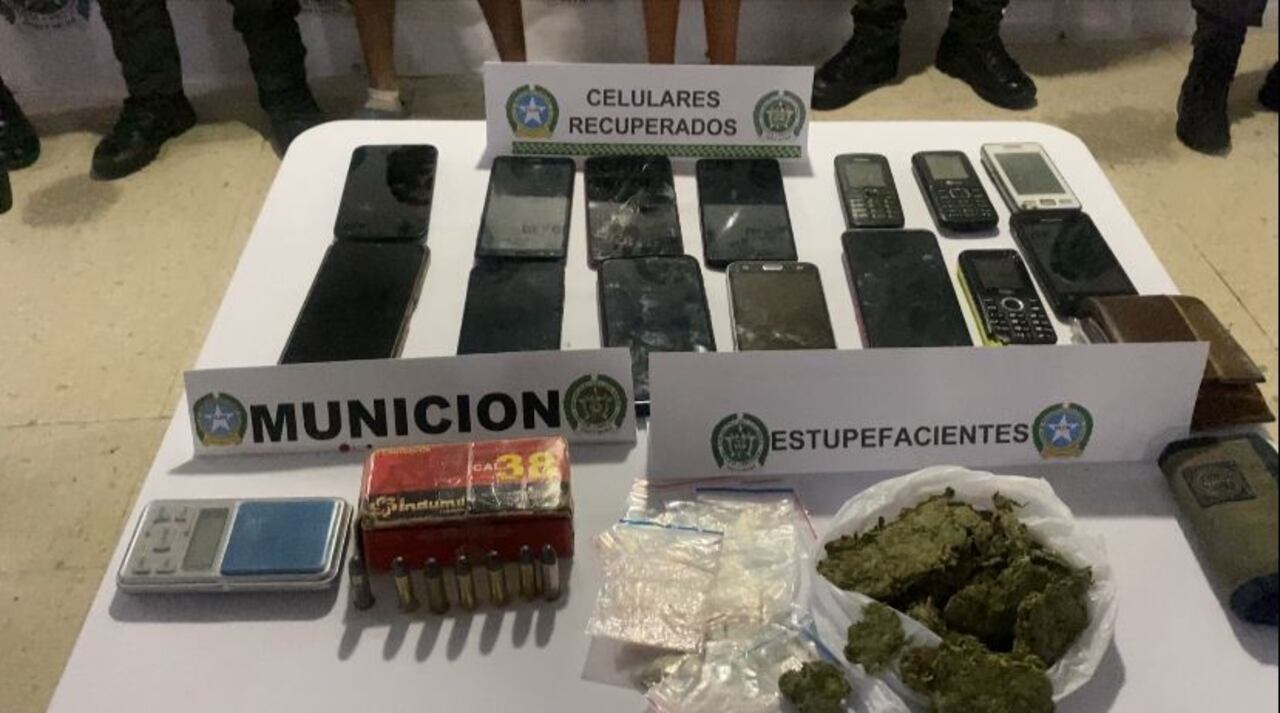Municiones, marihuana y celulares robados le encontraron al ciudadano extranjero.