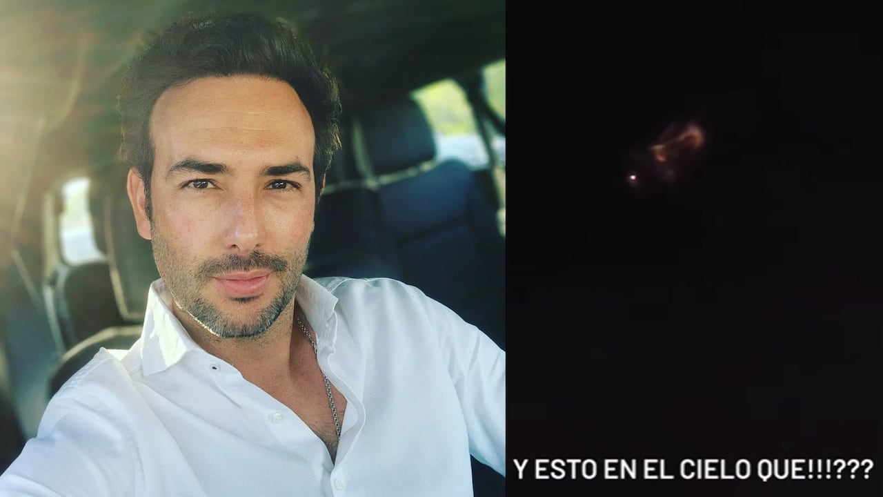 El actor no dudó en registrar el extraño evento. Fotos: Instagram @sebastianmartinezn.
