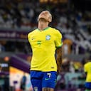 Richarlison, delantero de Brasil que lleva dos goles en el Mundial de Qatar.
