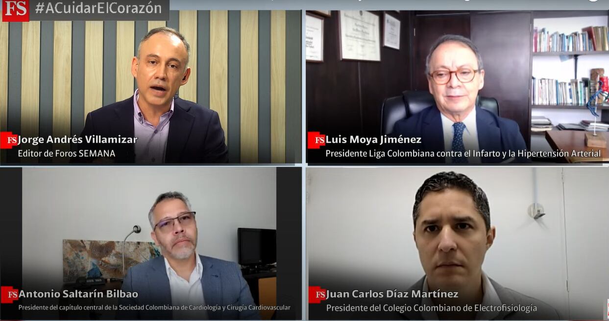 Panel virtual '¿Cómo está la salud cardiovascular en Colombia?' en el Foro A Cuidar el Corazón.