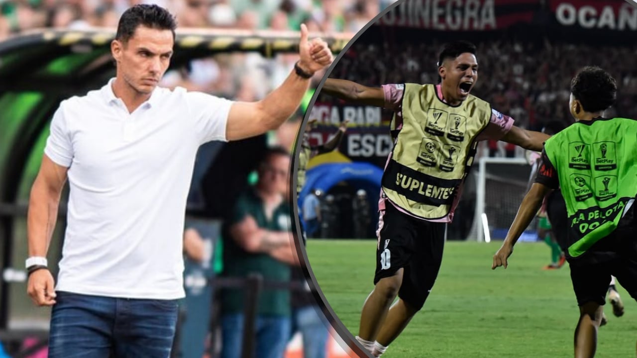 Lucas González, entrenador de Nacional (izq.) analizó la derrota contra Cúcuta Deportivo.