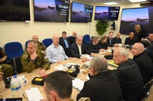 Reunión de emergencia de Netanyahu con abinete de guerra israelí