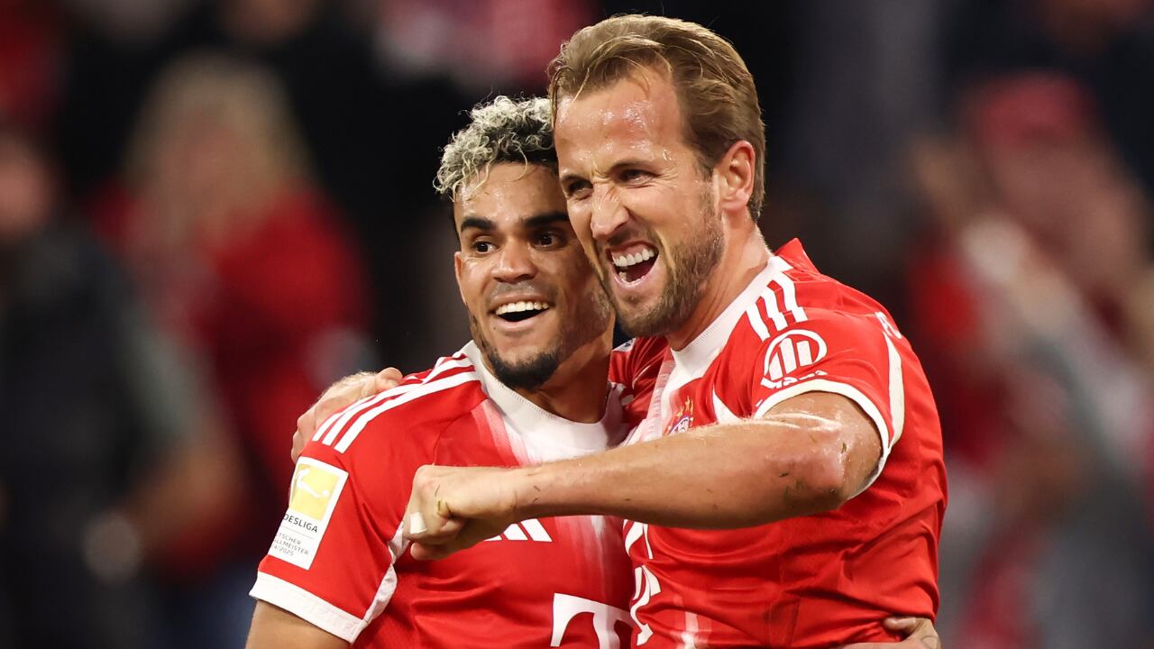 Luis Díaz y Harry Kane, figuras con Bayern Múnich.