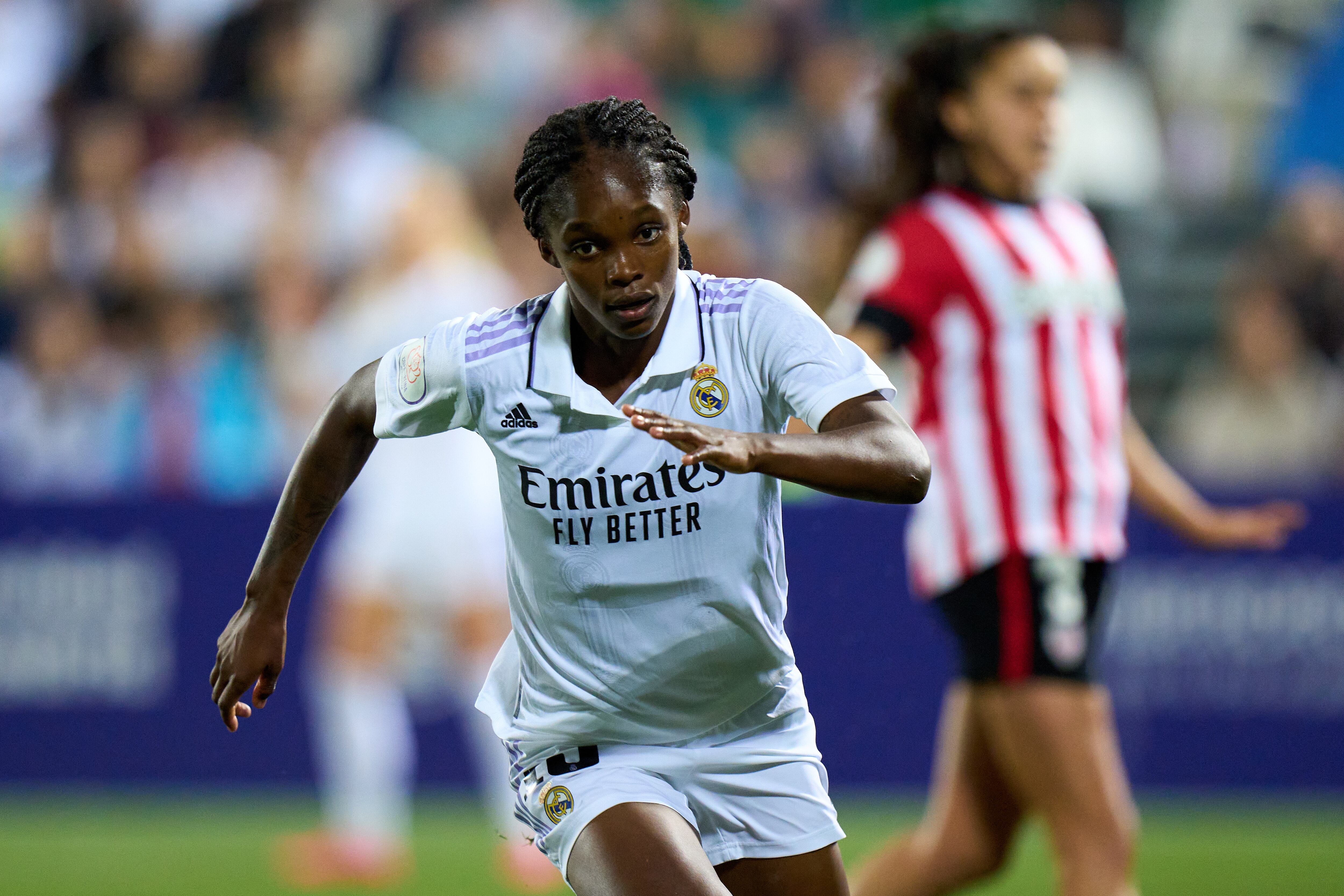 Linda Caicedo en el duelo de la Copa de la Reina.