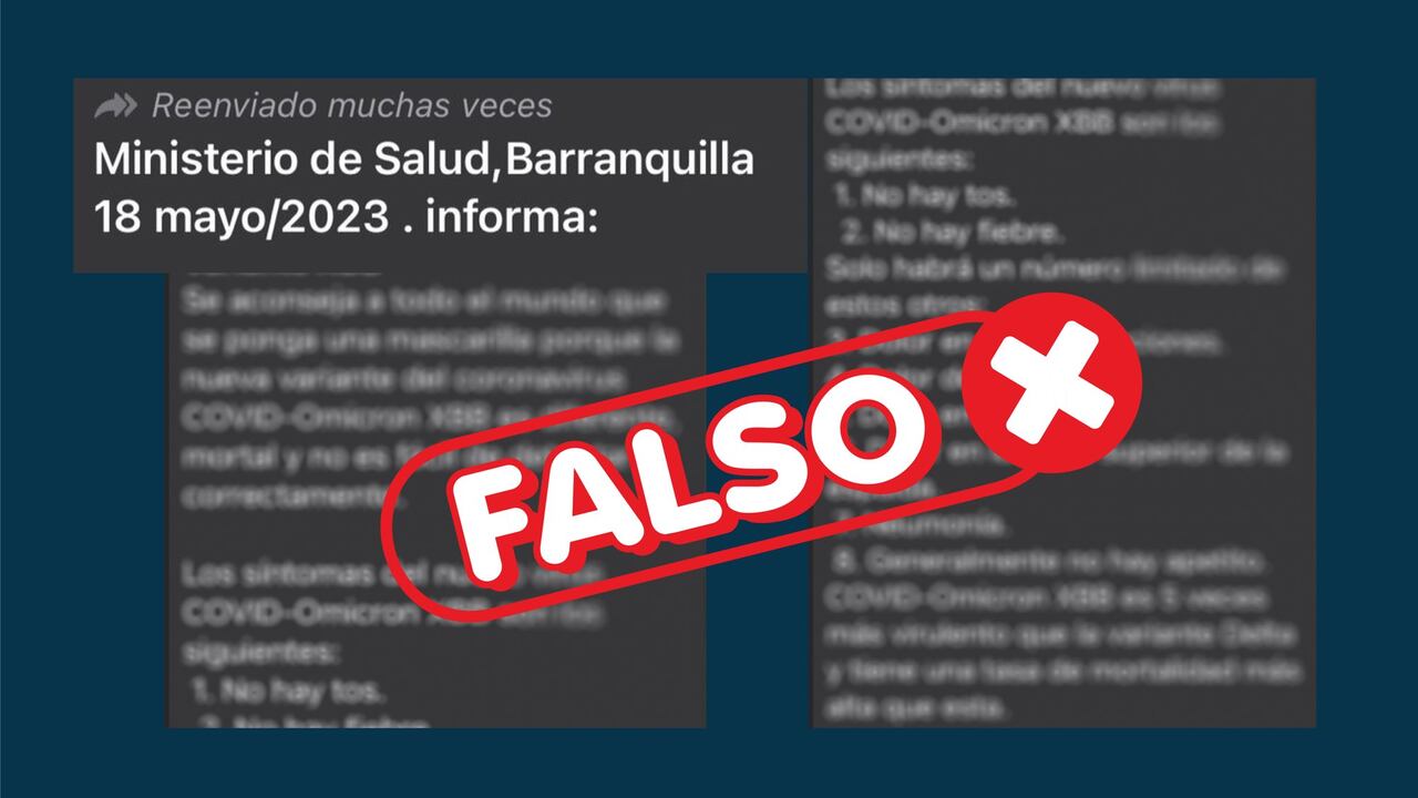 Secretaria de salud dijo que se trata de una cadena de WhatsApp falsa