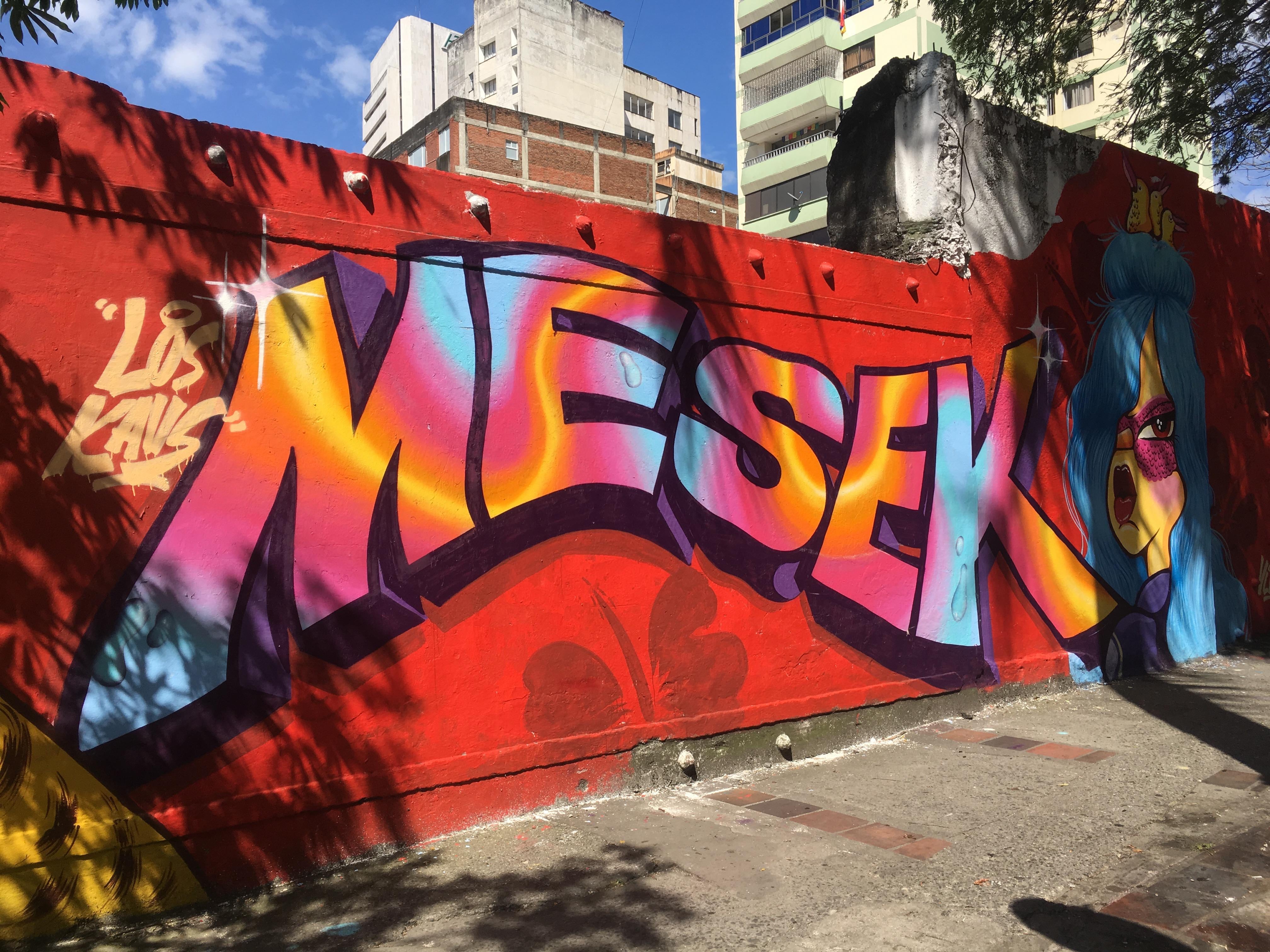 Pintura de Gabriel Mesek, artista urbano portugués.