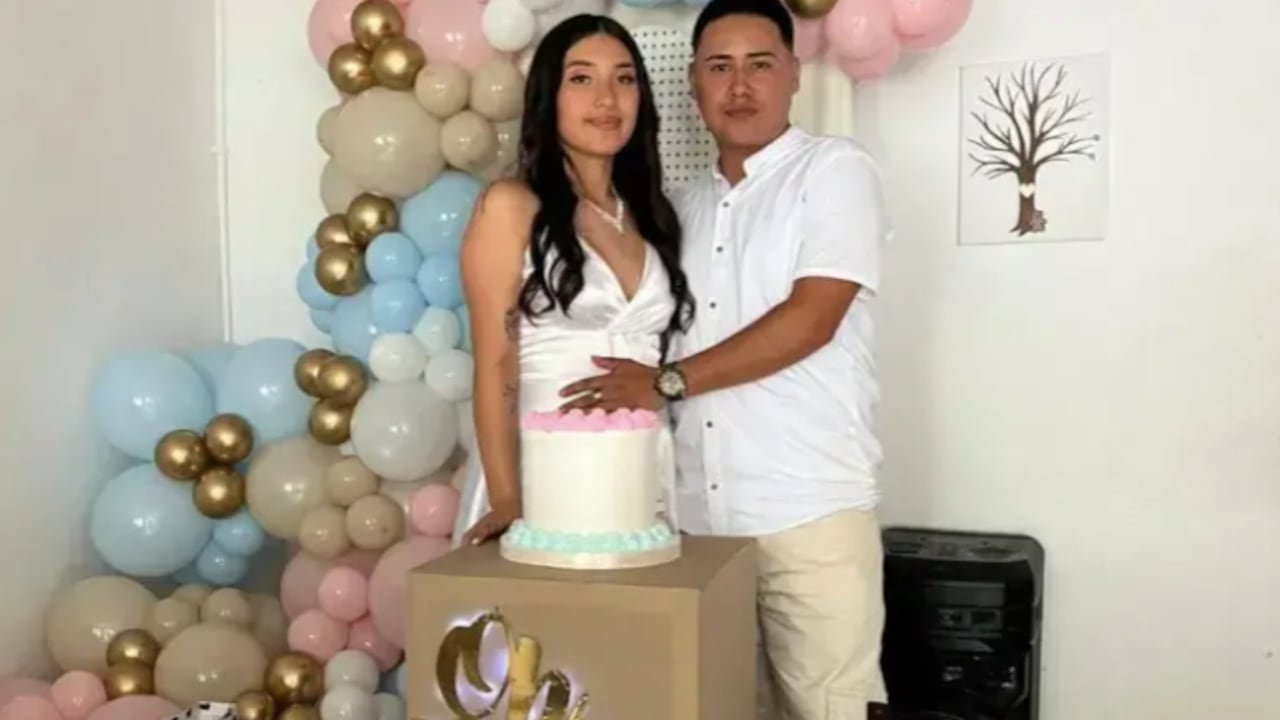 María Camila Potosí y su pareja, el papá de la bebé que no aparece.