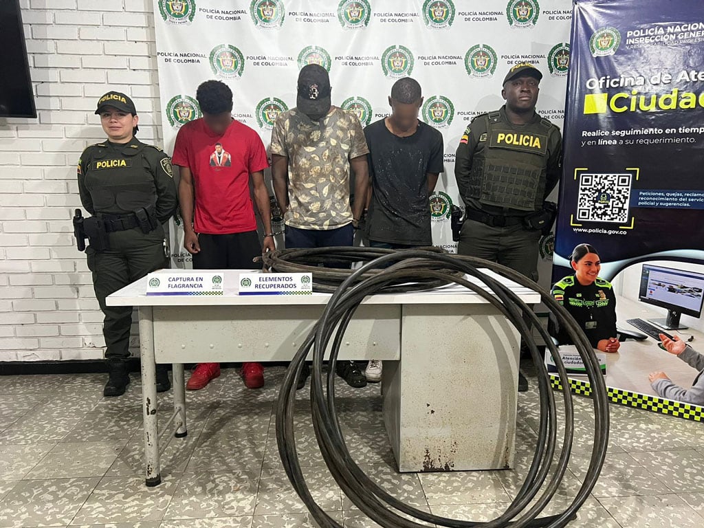 Los operativos para desmantelar las bandas criminales y delincuentes del común en el robo de cableado son constantes.