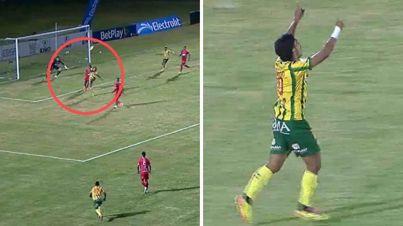 Fredy Montero anotó un golazo de chilena, con Real Cartagena, ante Patriotas.