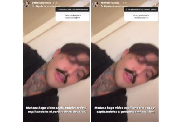 Yéferson Cossio cambió de nacionalidad